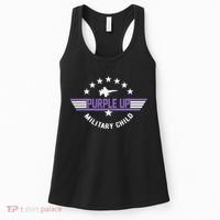 Purple Up For Military Flag Military Child Month Women's Tank Top thumb 0