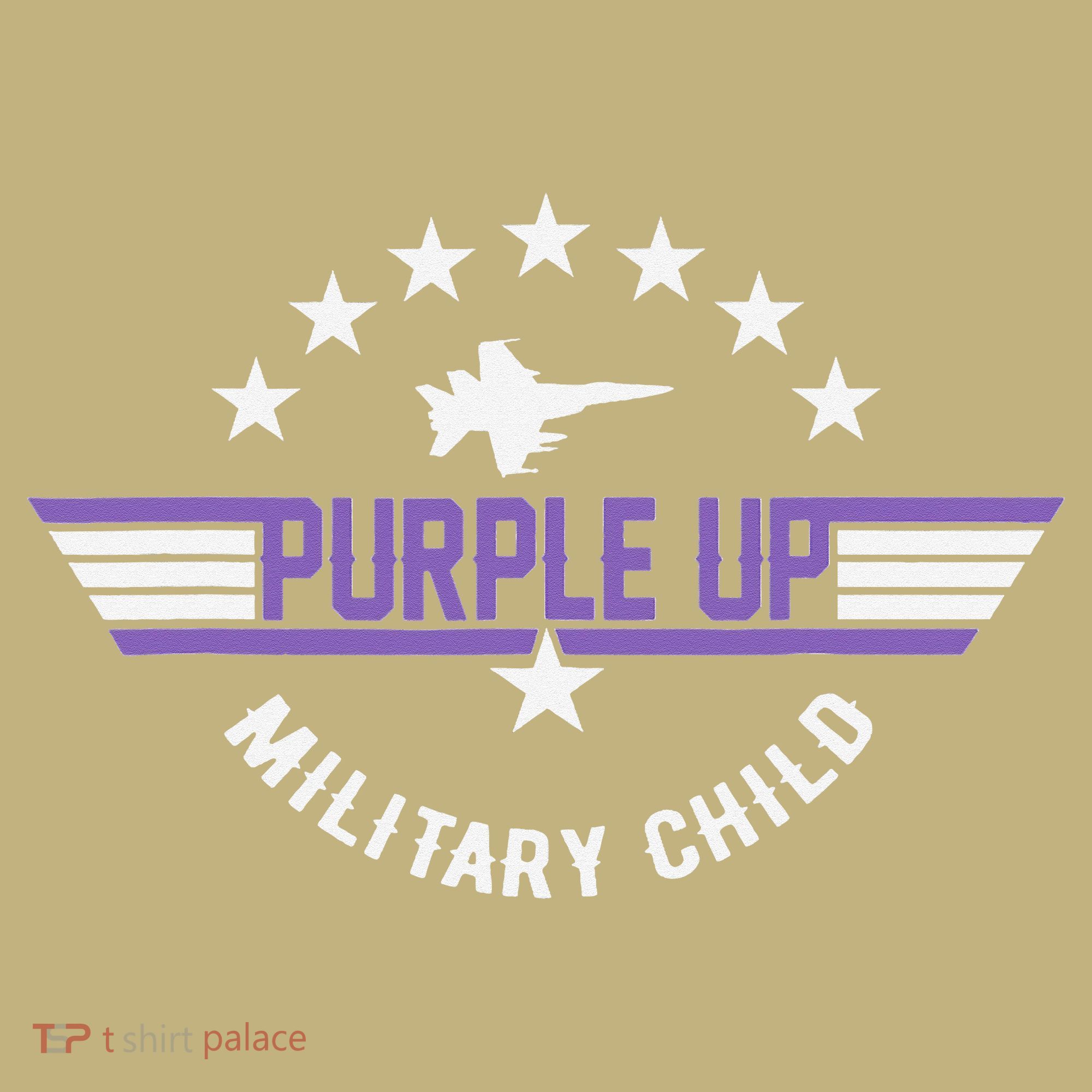 Purple Up For Military Flag Military Child Month Polo