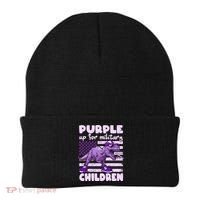 Purple Up For Military Children TRex Dinosaur Beanie thumb 0