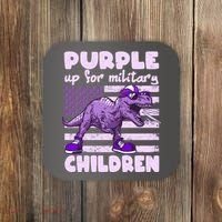 Purple Up For Military Children TRex Dinosaur Coaster thumb 0