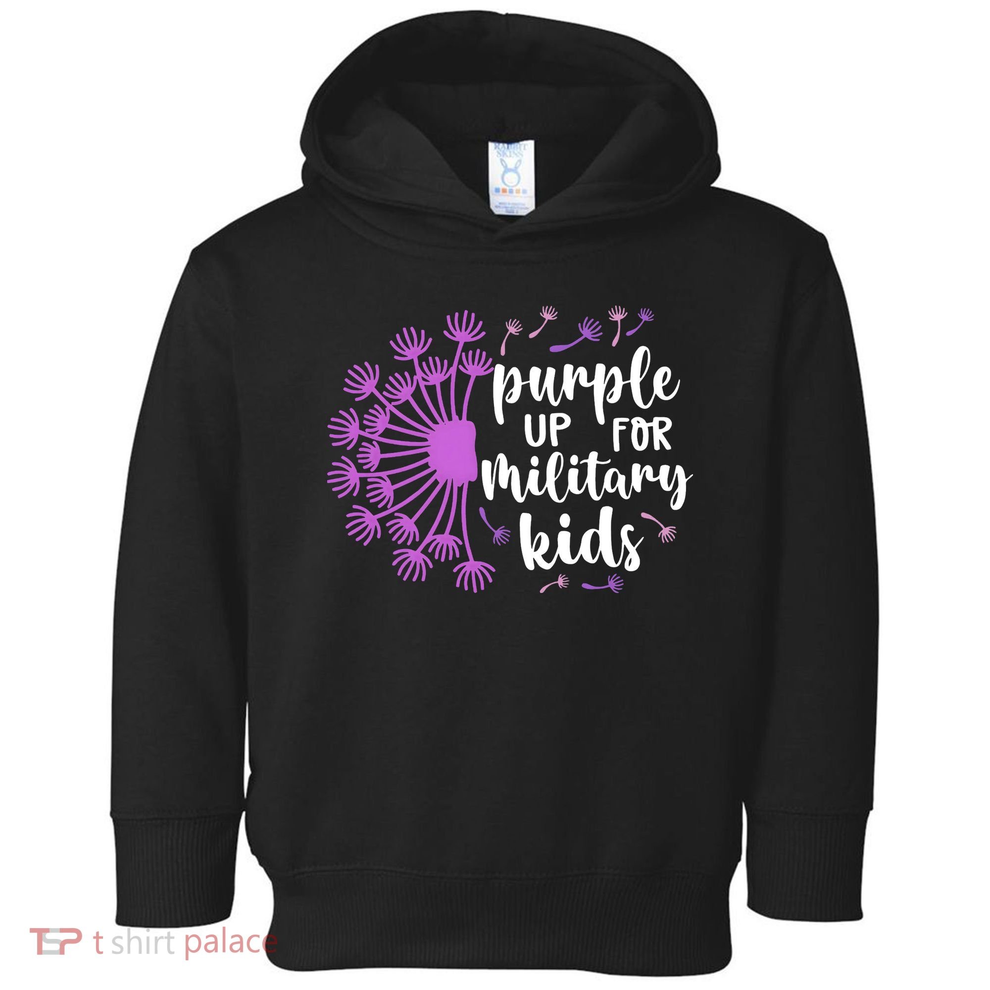 Purple Up For Military Children Army Soldier Toddler Hoodie