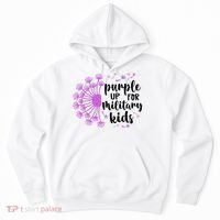 Purple Up For Military Children Army Soldier Hoodie thumb 0
