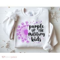 Purple Up For Military Children Army Soldier Sweatshirt thumb 2