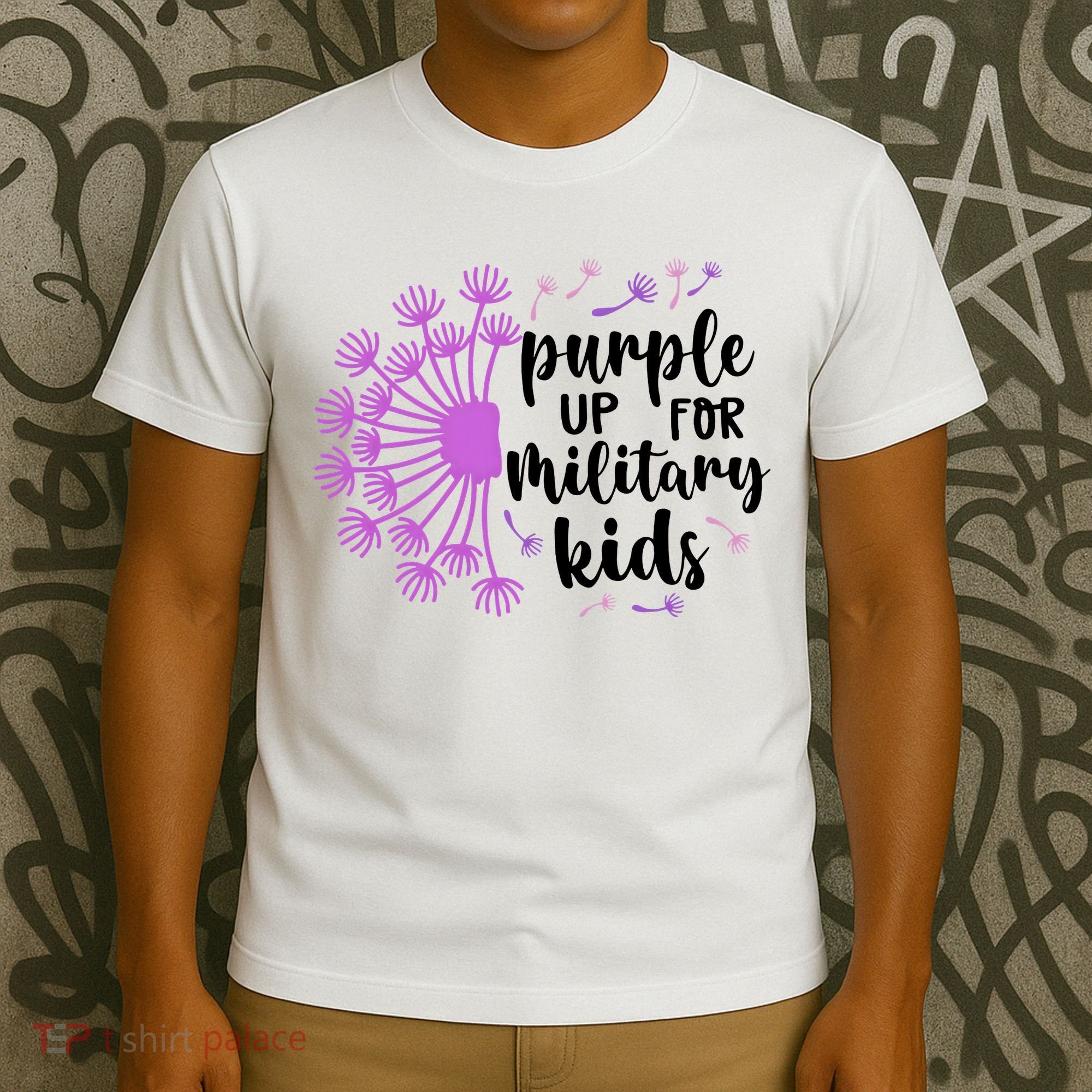 Purple Up For Military Children Army Soldier T-Shirt
