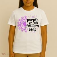 Purple Up For Military Children Army Soldier T-Shirt thumb 4