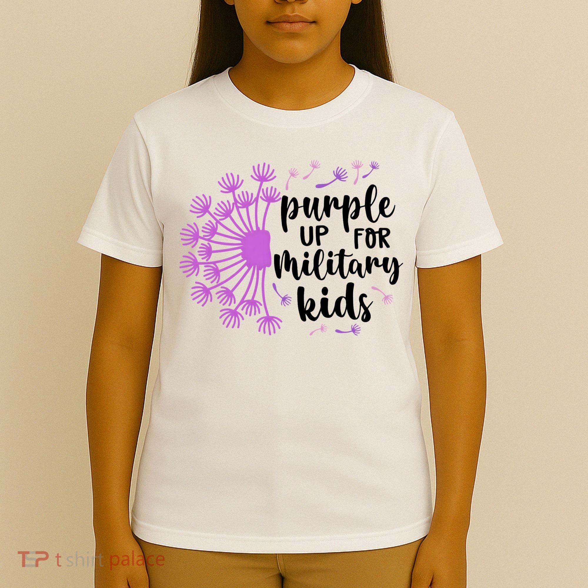 Purple Up For Military Children Army Soldier T-Shirt