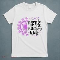 Purple Up For Military Children Army Soldier T-Shirt thumb 5