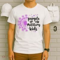 Purple Up For Military Children Army Soldier T-Shirt thumb 6