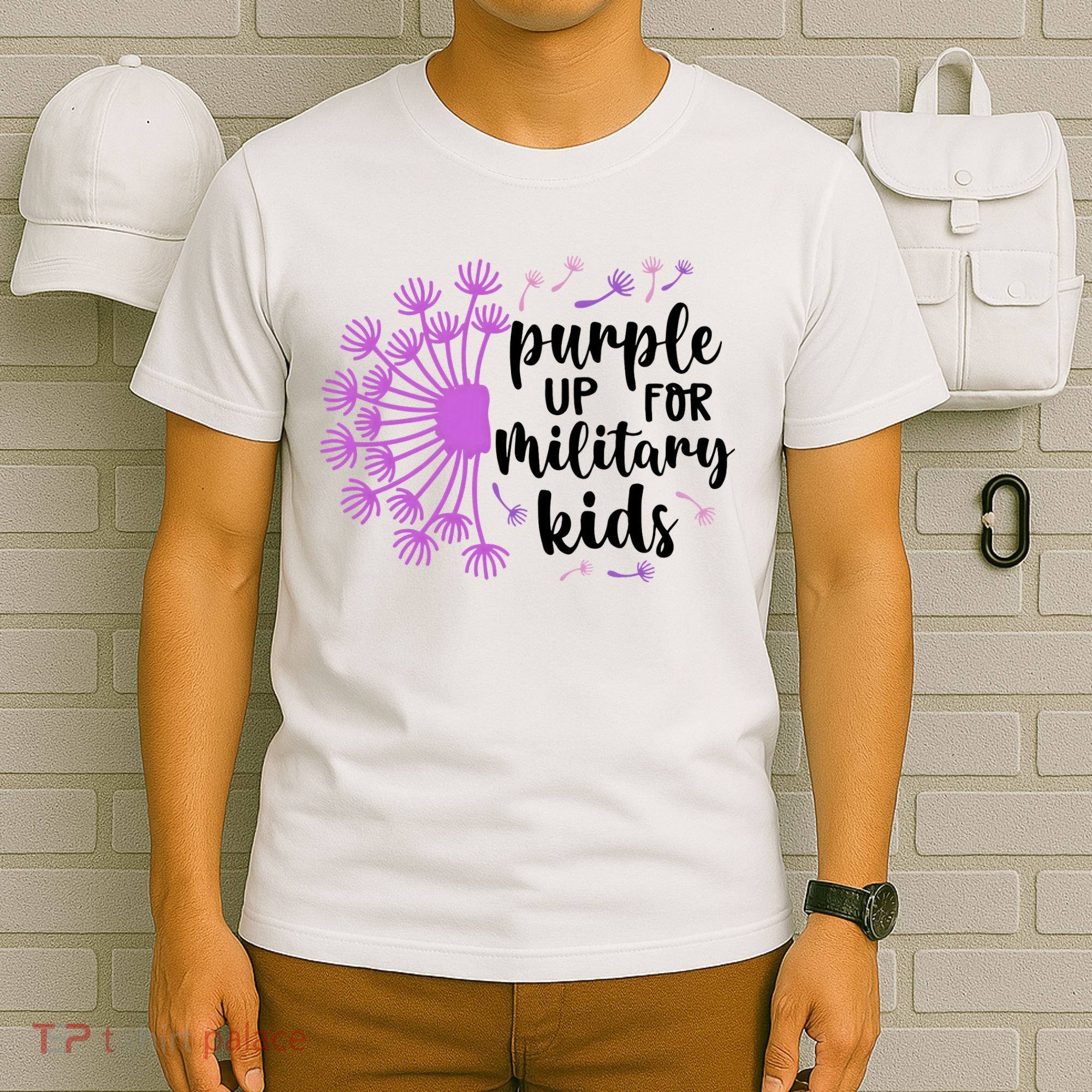 Purple Up For Military Children Army Soldier T-Shirt