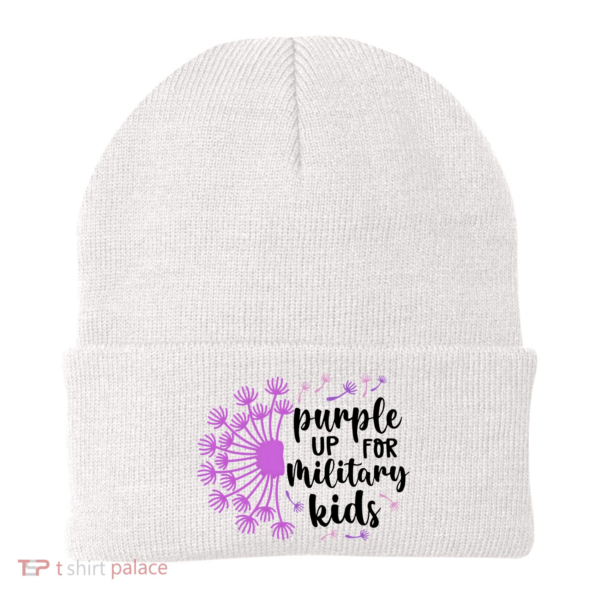 Purple Up For Military Children Army Soldier Beanie