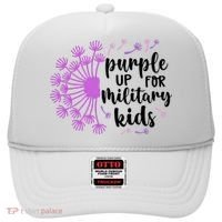 Purple Up For Military Children Army Soldier Hat thumb 0