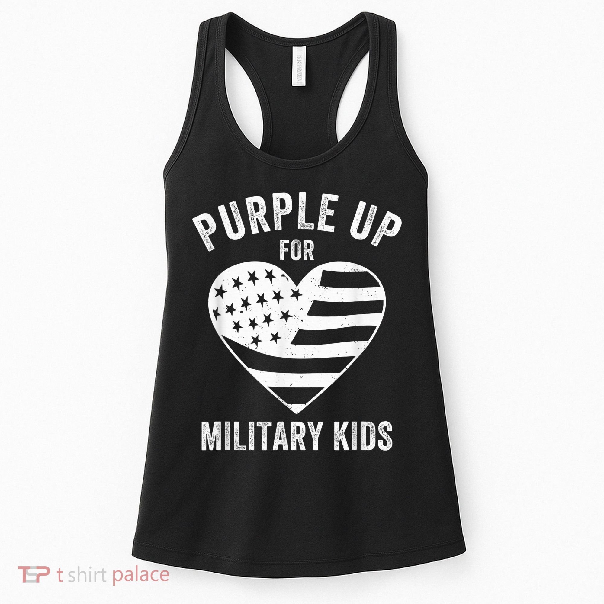 Purple Up For Military Kid Shirt Military Child Month Women's Tank Top