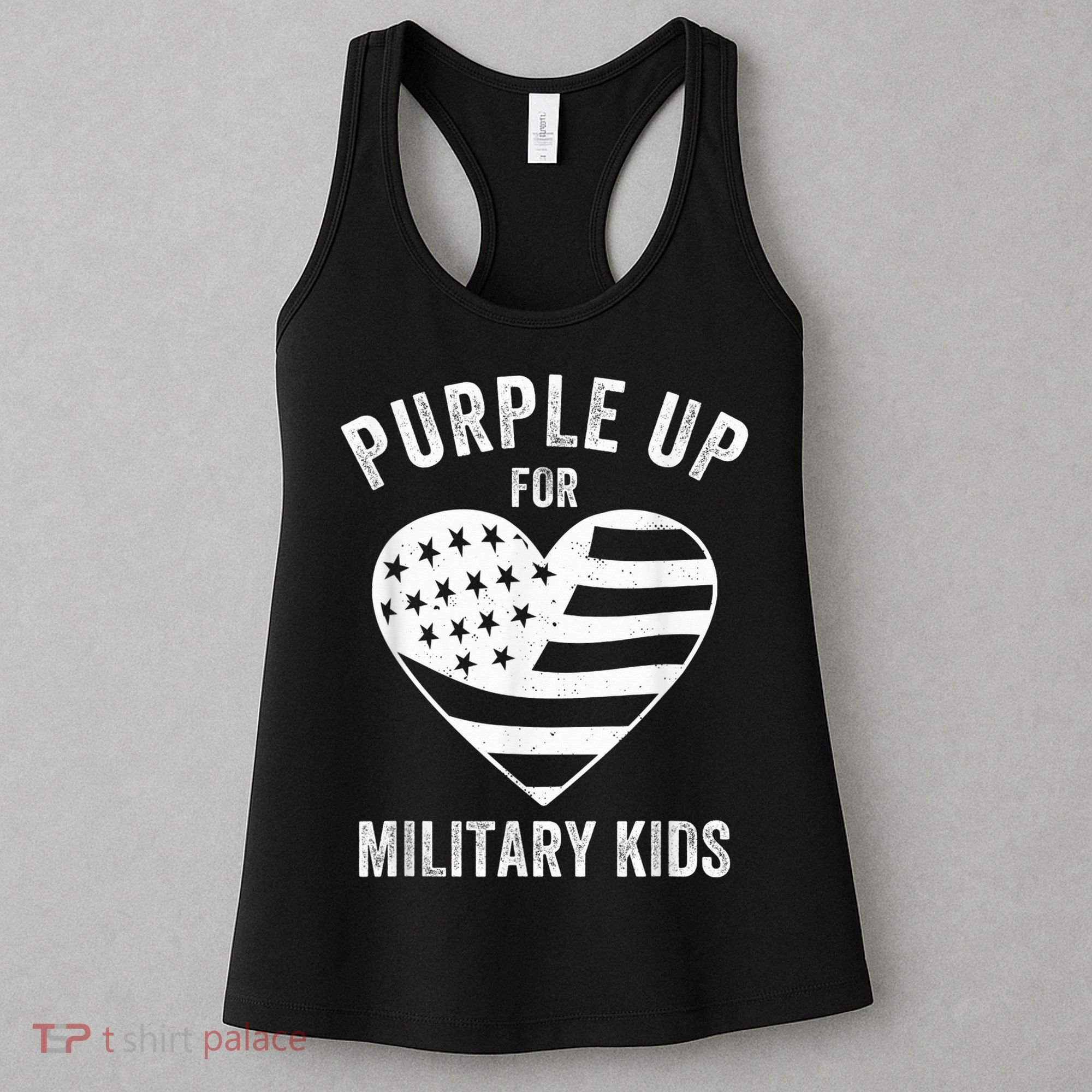 Purple Up For Military Kid Shirt Military Child Month Women's Tank Top