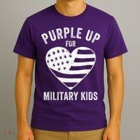 Purple Up For Military Kid Shirt Military Child Month T-Shirt thumb 3