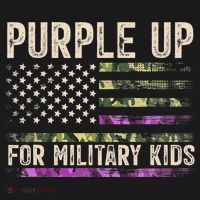 Purple Up For Military Military Child Month USA Flag Women's Tank Top thumb 5