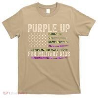 Purple Up For Military Military Child Month USA Flag T-Shirt thumb 0