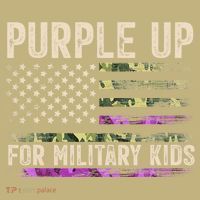 Purple Up For Military Military Child Month USA Flag T-Shirt thumb 7