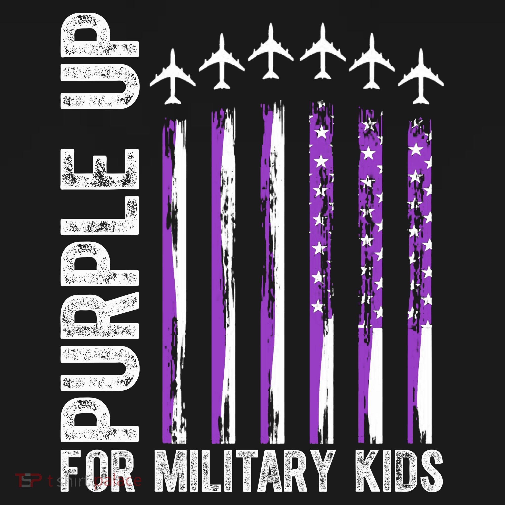 Purple Up For Military Kids Flag Military Month Women's Tank Top