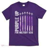 Purple Up For Military Kids Flag Military Month T-Shirt thumb 0