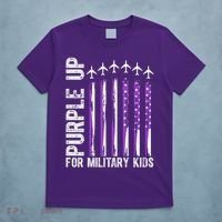 Purple Up For Military Kids Flag Military Month T-Shirt thumb 5