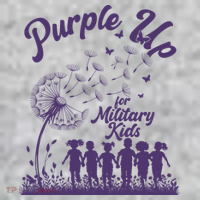Purple Up For Military Kids Dandelion The Baniff Cuffed Pom Beanie thumb 2
