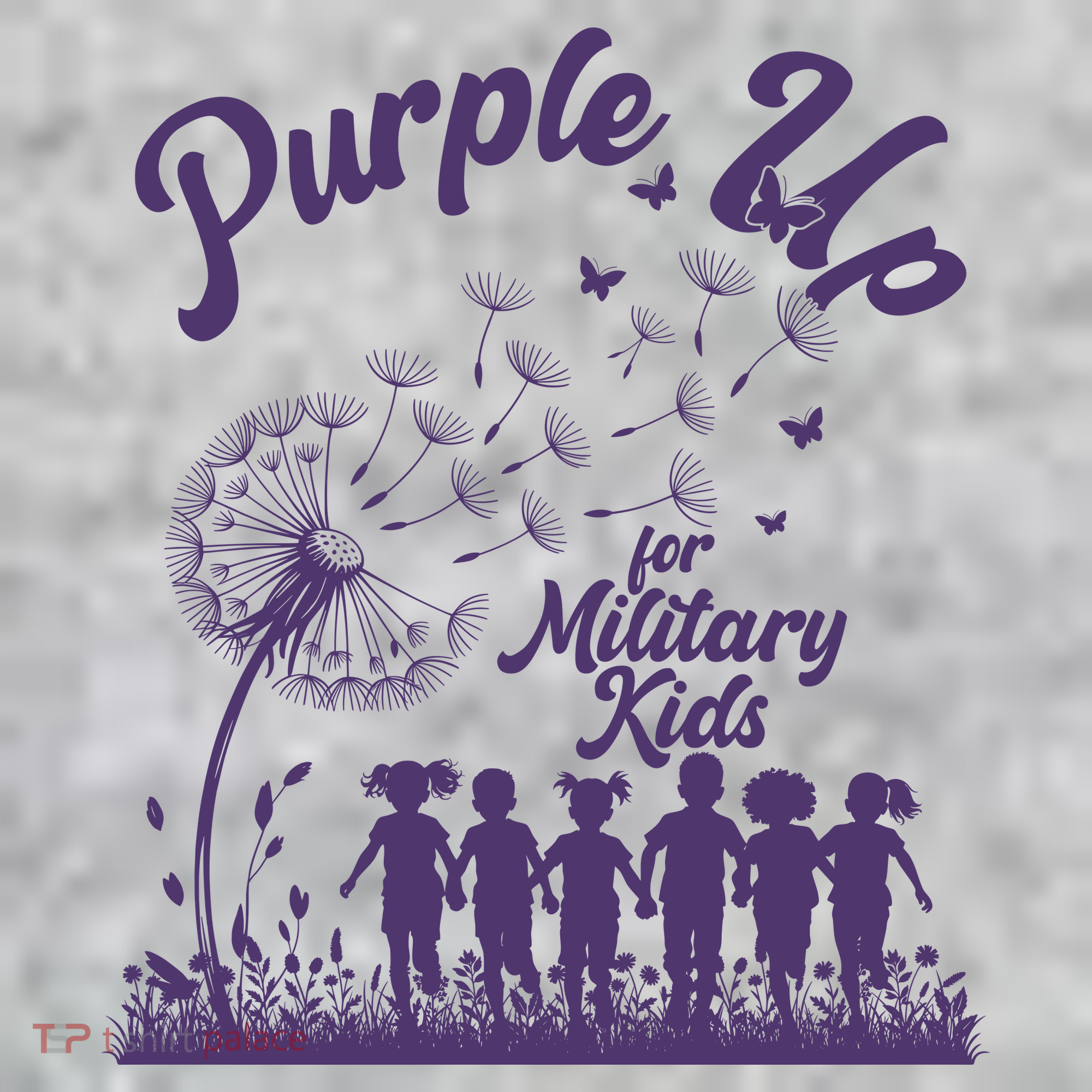 Purple Up For Military Kids Dandelion The Baniff Cuffed Pom Beanie