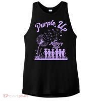 Purple Up For Military Kids Dandelion Ladies PosiCharge Tri-Blend Wicking Tank thumb 0
