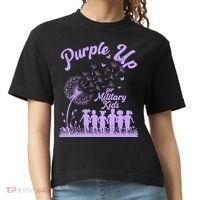 Purple Up For Military Kids Dandelion Comfort Colors Boxy T-Shirt thumb 0