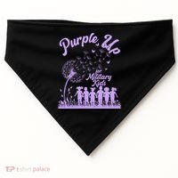 Purple Up For Military Kids Dandelion USA-Made Doggie Bandana thumb 0