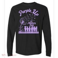 Purple Up For Military Kids Dandelion Comfort Colors Heavyweight Long Sleeve T-Shirt thumb 0