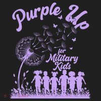 Purple Up For Military Kids Dandelion Comfort Colors Heavyweight Long Sleeve T-Shirt thumb 2