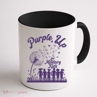 Purple Up For Military Kids Dandelion Coffee Mug thumb 1