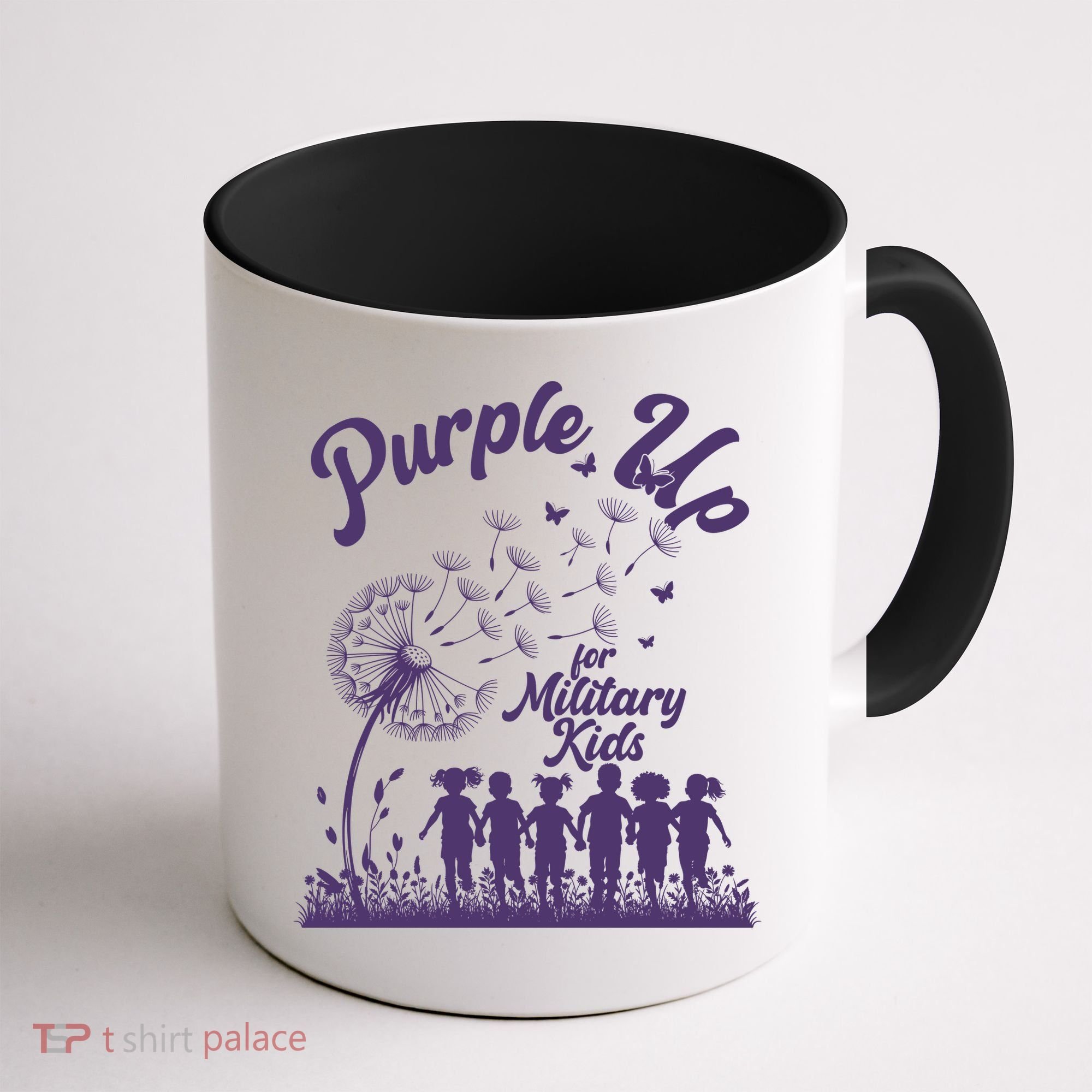 Purple Up For Military Kids Dandelion Coffee Mug
