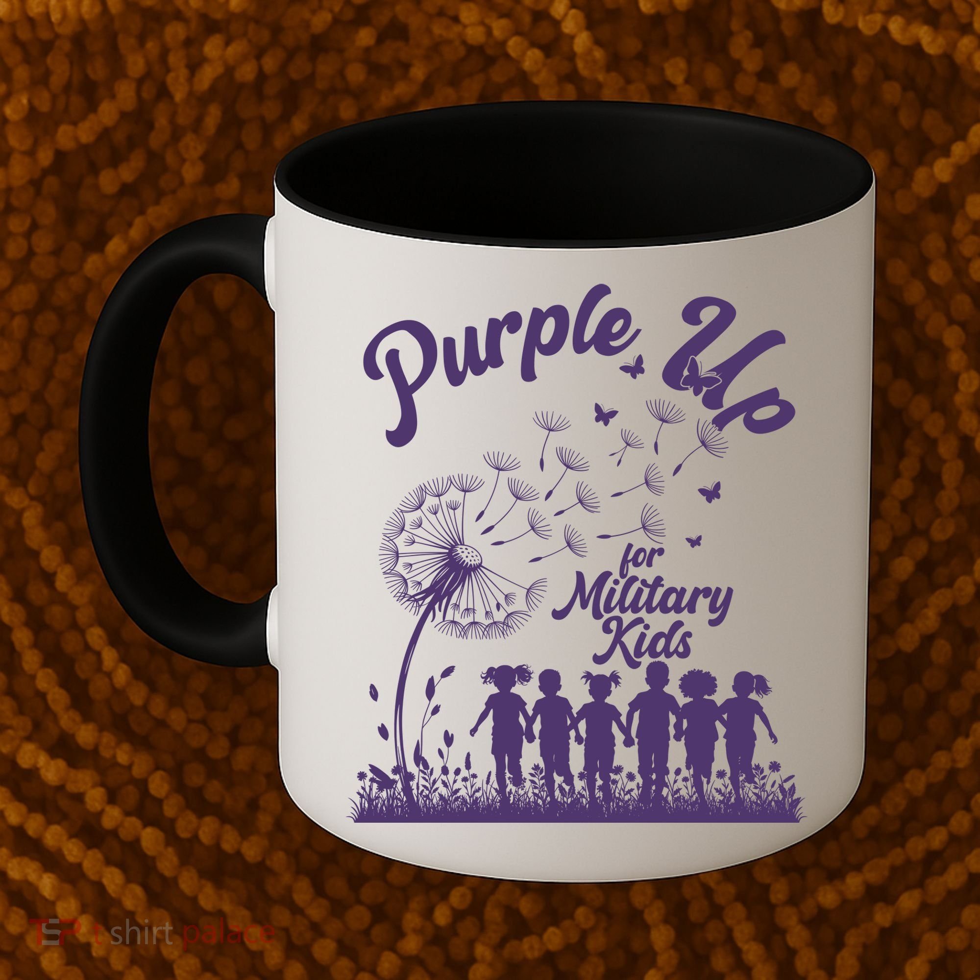 Purple Up For Military Kids Dandelion Coffee Mug