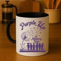 Purple Up For Military Kids Dandelion Coffee Mug thumb 4