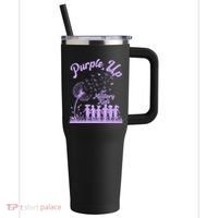 Purple Up For Military Kids Dandelion 40oz Vacuum Insulated Stainless Steel Travel Tumbler thumb 0