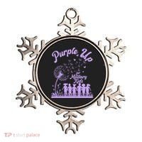 Purple Up For Military Kids Dandelion Ornament thumb 0