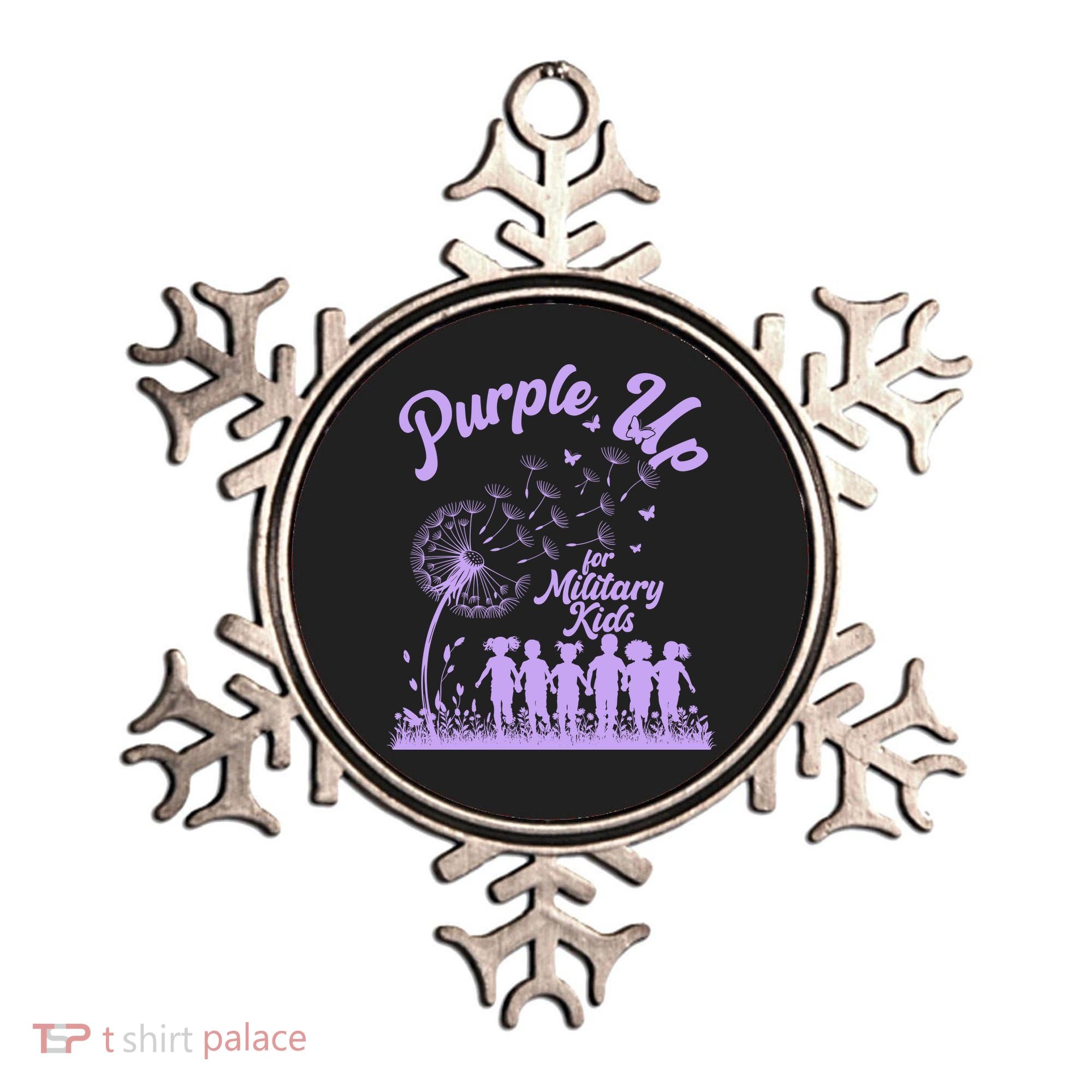 Purple Up For Military Kids Dandelion Ornament
