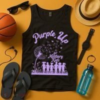 Purple Up For Military Kids Dandelion Tank Top thumb 4