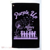 Purple Up For Military Kids Dandelion Golf Towel thumb 0