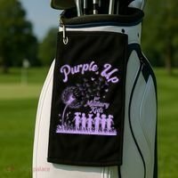 Purple Up For Military Kids Dandelion Golf Towel thumb 2