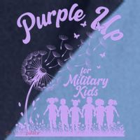 Purple Up For Military Kids Dandelion Raglan Baseball Sleeve Shirt thumb 2