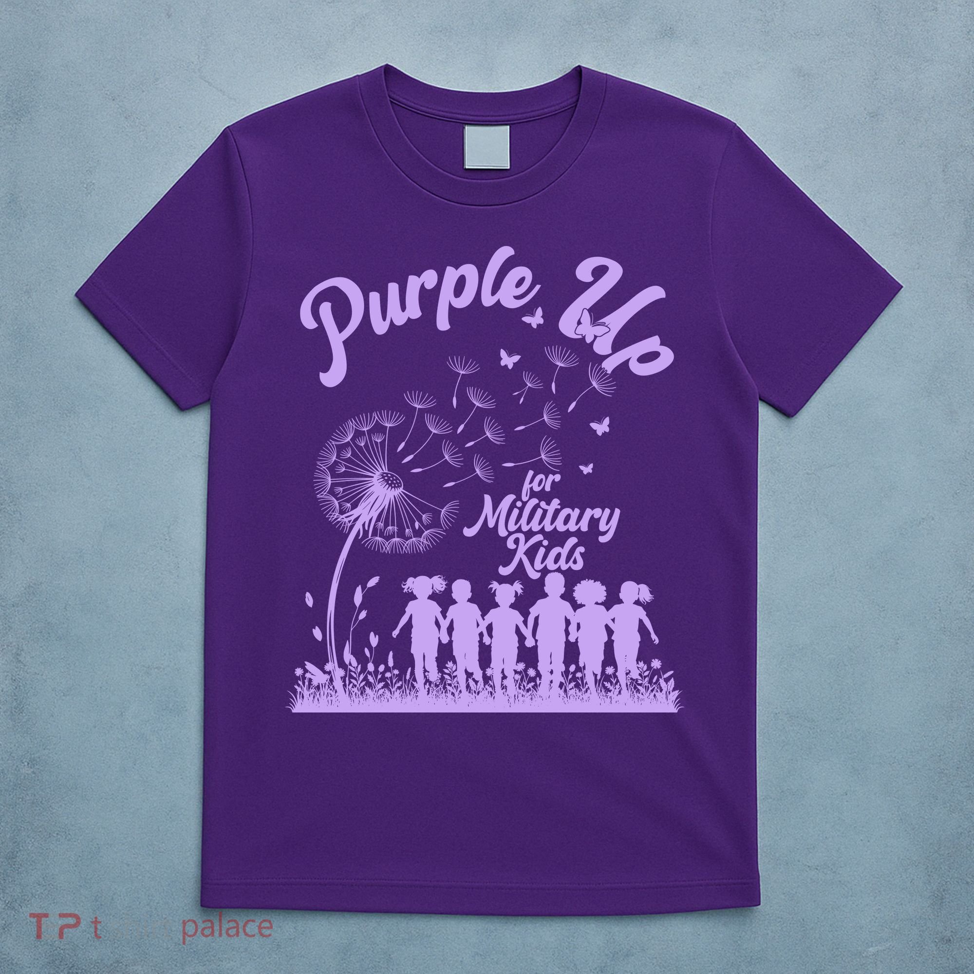 Purple Up For Military Kids Dandelion T-Shirt