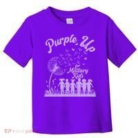 Purple Up For Military Kids Dandelion Toddler T-Shirt thumb 0