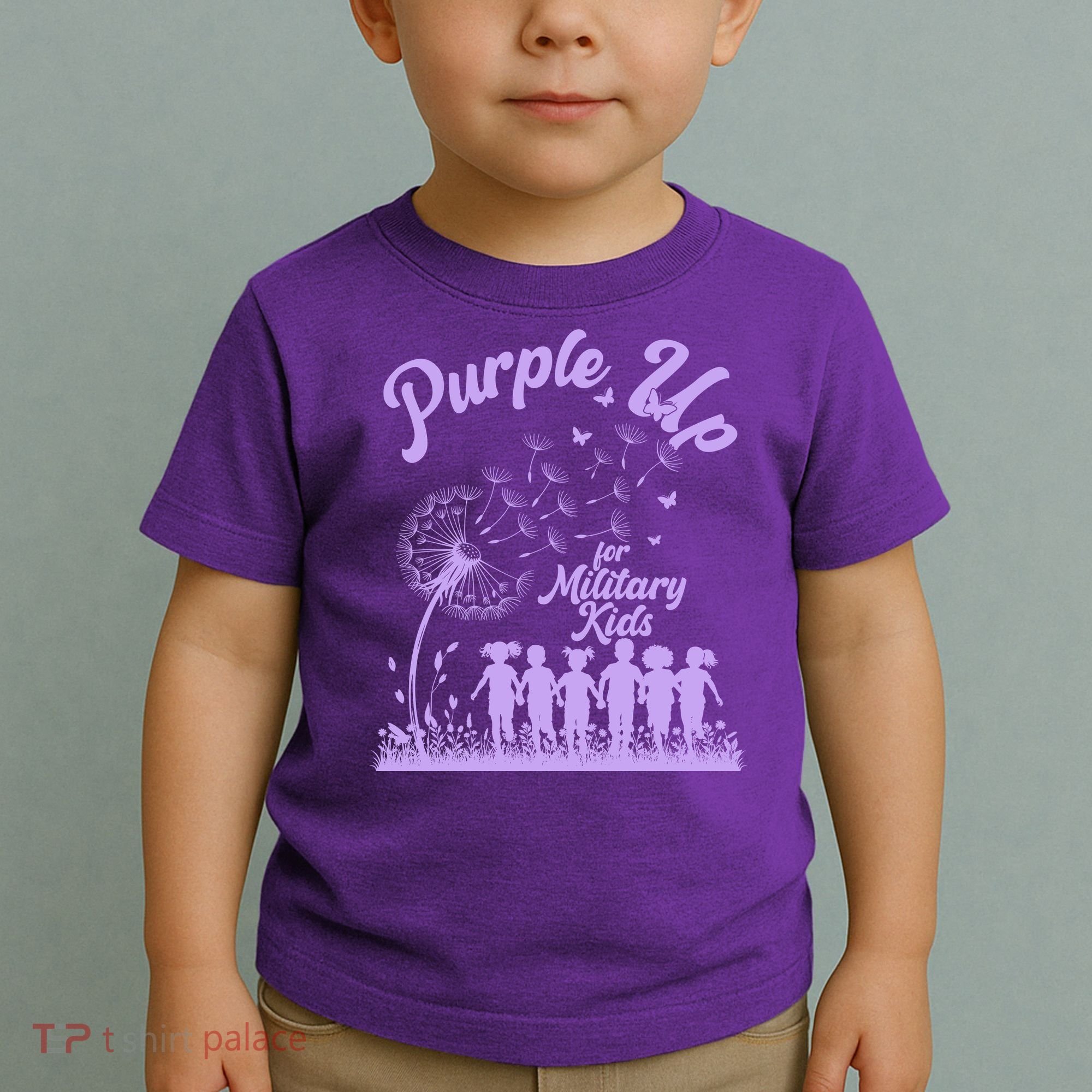 Purple Up For Military Kids Dandelion Toddler T-Shirt