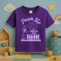 Purple Up For Military Kids Dandelion Toddler T-Shirt thumb 3
