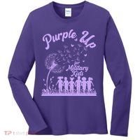 Purple Up For Military Kids Dandelion Women's Long Sleeve Shirt thumb 0