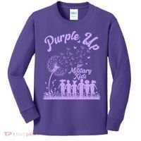 Purple Up For Military Kids Dandelion Kids Long Sleeve Shirt thumb 0