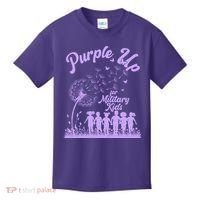 Purple Up For Military Kids Dandelion Kids T-Shirt thumb 0