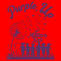 Purple Up For Military Kids Dandelion Santa Hat thumb 1